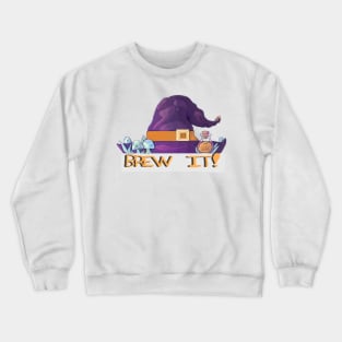 Funny witch t-shirt magnet and mask Crewneck Sweatshirt